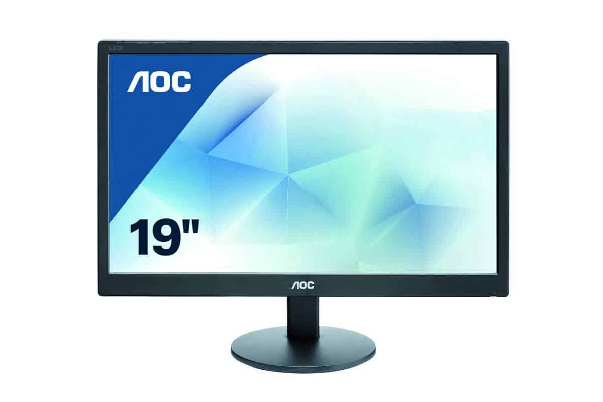 AOC 18.5-inch (46.99 cm) LED Backlit Computer Monitor with 1366 x 768  Resolution – E970SWN (Black) – DATAMATION