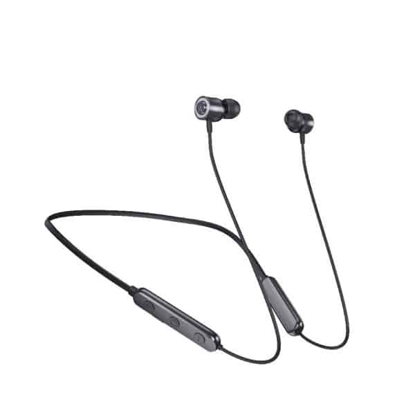 FINGERS FC-Exotica Wireless Neckband Earphones (Spectacular Bass | Magnetic Angular Earbuds | 10 Hours Playback | Fast Charge | Sweat Proof) - Dark Silver