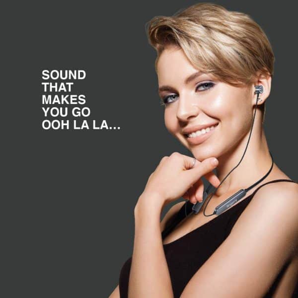 FINGERS FC-Exotica Wireless Neckband Earphones (Spectacular Bass | Magnetic Angular Earbuds | 10 Hours Playback | Fast Charge | Sweat Proof) - Dark Silver - Image 5