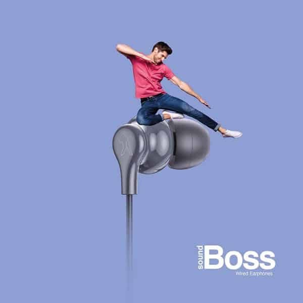 FINGERS SoundBoss Wired Earphones (with in-Built Mic, Sturdy Cable and L-pin Connector)- Dark Silver - Image 3