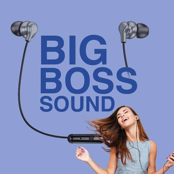FINGERS SoundBoss Wired Earphones (with in-Built Mic, Sturdy Cable and L-pin Connector)- Dark Silver - Image 4