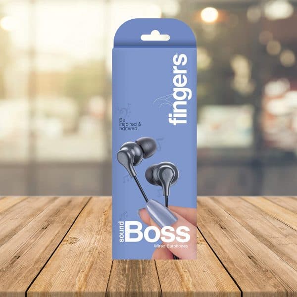 FINGERS SoundBoss Wired Earphones (with in-Built Mic, Sturdy Cable and L-pin Connector)- Dark Silver - Image 8