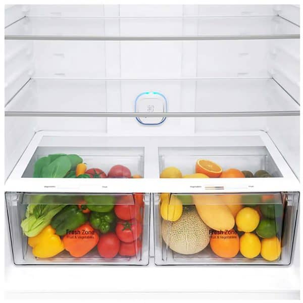 LG 630 L 3 Star Frost Free Inverter Hygiene Fresh+ Double Door Refrigerator (GR-H812HLHQ, Shiny Steel, Door Cooling+) - Image 7