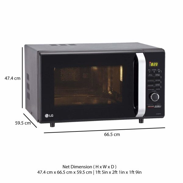 LG 28 L Convection Microwave Oven (MC2886BFTM, Black, With Starter Kit) - Image 7