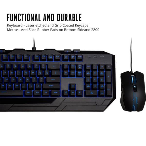 Cooler Master Devastator 3 Gaming Keyboard & Mouse Combo, 7 Color Mode LED Backlit, Media Keys, 4 DPI Settings - Image 8
