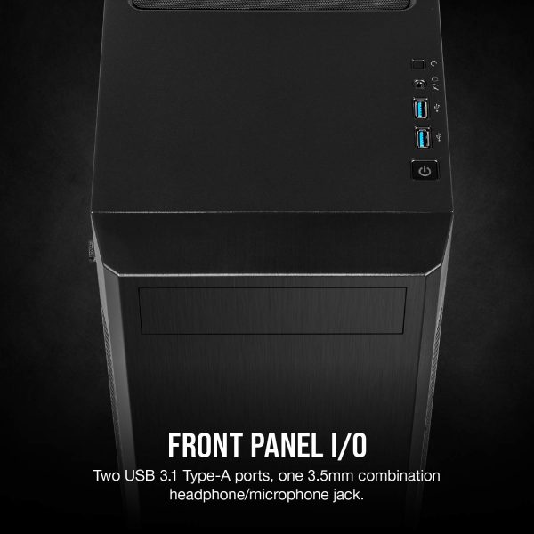 Corsair 110R Mid-Tower ATX Case, Acrylic Side Panel - Black - Image 8