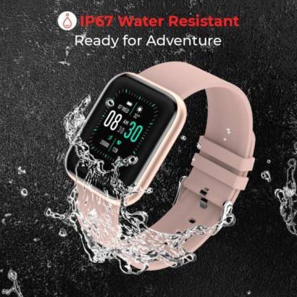 Fire-Boltt Ninja touch to Wake SpO2 Smartwatch  (Beige Strap, Regular) - Image 4