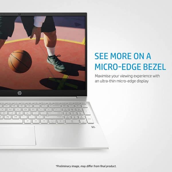 HP Pavilion 15 Ryzen 5 15.6-inch (39.6 cms) Thin & Light FHD Laptop (8GB/512GB SSD/B&O Audio/Windows 10/MS Office/Natural Silver/1.75 kg), 15-eh1101AU - Image 5