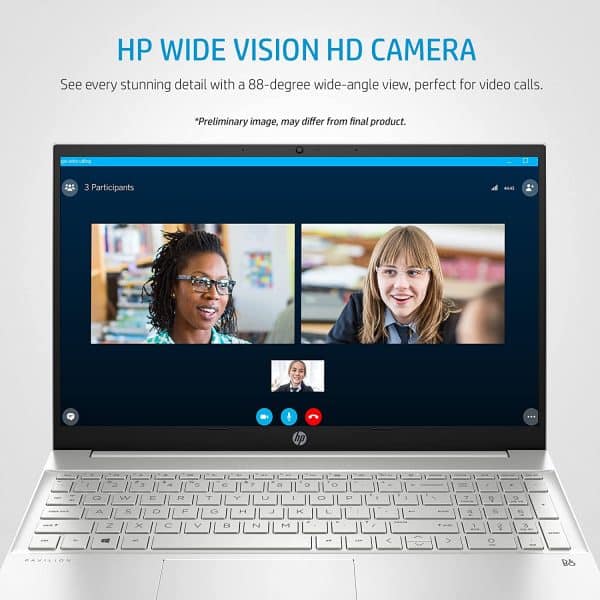 HP Pavilion 15 Ryzen 5 15.6-inch (39.6 cms) Thin & Light FHD Laptop (8GB/512GB SSD/B&O Audio/Windows 10/MS Office/Natural Silver/1.75 kg), 15-eh1101AU - Image 2