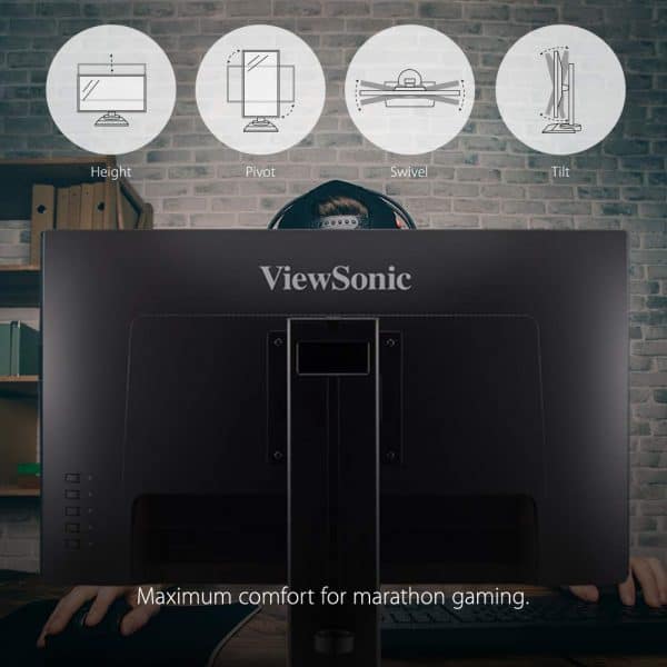 ViewSonic 24 Inch XG2405 Full HD IPS Display Frameless Gaming Monitor, Refresh Rate 144Hz, Response Time 1MS, Dual HDMI and Display Port connectivity, Advanced Ergonomics, Sturdy Look and Feel - Image 3