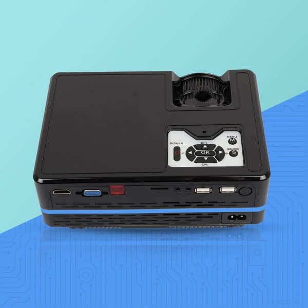 ZEBRONICS ZEB-LP2000M Full HD Home Theatre Projector with Miracast, DLNA/Airplay Support, Built in Speaker, HDMI/VGA, 1080p Support and Remote Control (Black + Blue) - Image 2