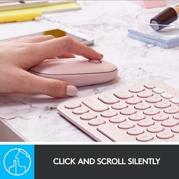 Logitech Pebble M350 Wireless Mouse with Bluetooth or USB - Silent, Slim Computer Mouse with Quiet Click for Laptop, Notebook, PC and Mac - Graphite - Image 43