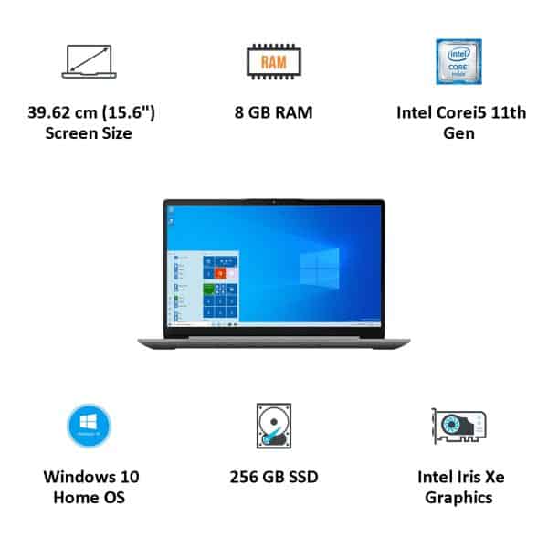 Lenovo IdeaPad Slim 3i (82H801CSIN) 15.6" FHD Laptop (Core i5-1135G7 / 8GB /256GB SSD /Iris Xe Graphics /Win 10 /Office'19) Arctic Grey - Image 5