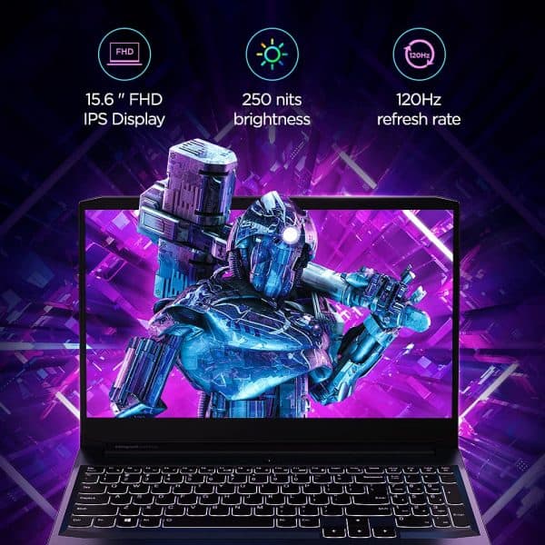 Lenovo Ideapad Gaming 3 11th Gen Intel Core i5 15.6" (39.62cm) FHD IPS Gaming Laptop (8GB/512 GB SSD/Windows 10/Nvidia GTX 1650 4GB/120Hz Refresh Rate/Backlit Keyboard/Shadow Black/2.25Kg), 82K100MVIN - Image 3