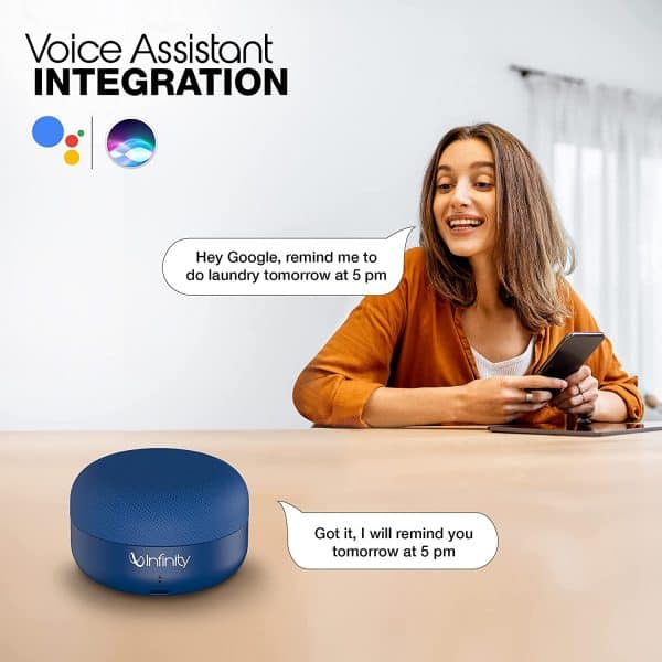 Infinity by Harman CLUBZ Mini Deep Bass Dual EQ Bluetooth 5.0 Wireless Portable Speaker (Blue) - Image 7