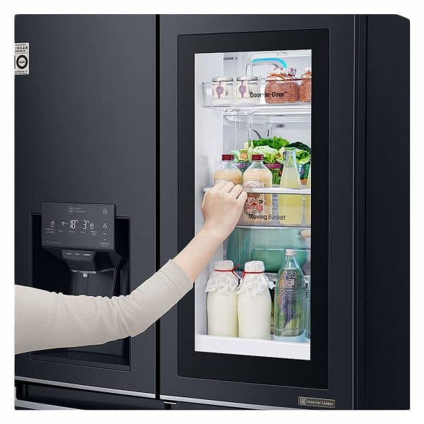 LG 889 Litres 2 Star Frost Free Inverter Linear French Door Refrigerator (InstaView Door-in-Door, GR-X31FMQHL, Matt Black) - Image 4