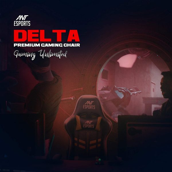 Ant E Sports GameX Delta PU PVC Cover, 90-178 Degree tilt Adjust, Class 4 Gaslift with Adjustable Armrest Gaming Chair (Red Black) - Image 2