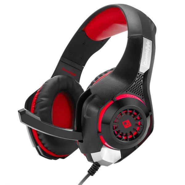 Cosmic Byte GS410 Headphones with Mic and for PS5, PS4, Xbox One, Laptop, PC, iPhone and Android Phones (Black/Red) - Image 2