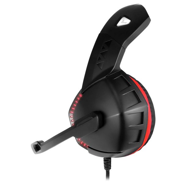 Cosmic Byte H3 Wired Gaming Headphone with Mic and LED (Red) - Image 2