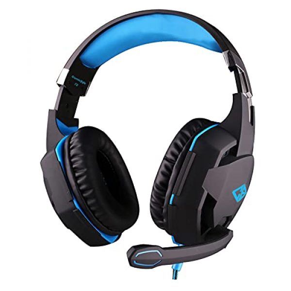 Cosmic Byte Over the Ear Headsets with Mic & LED - G2000 Edition (Black/Blue) Rubberized Texture - Image 5