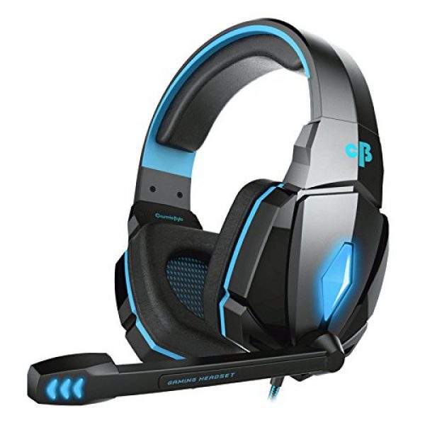 Cosmic Byte Over the Ear Wired Headsets with Mic & LED - G4000 Edition Blue/Black