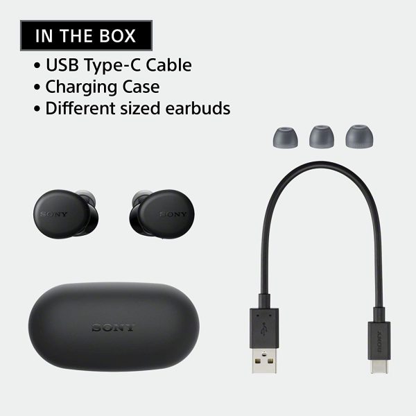 Sony WF-XB700 Truly Wireless Extra Bass Bluetooth Earbuds with 18 Hours Battery Life, True Wireless Earbuds with Mic for Phone Calls, Quick Charge, BT Ver 5.0 (Black) - Image 2