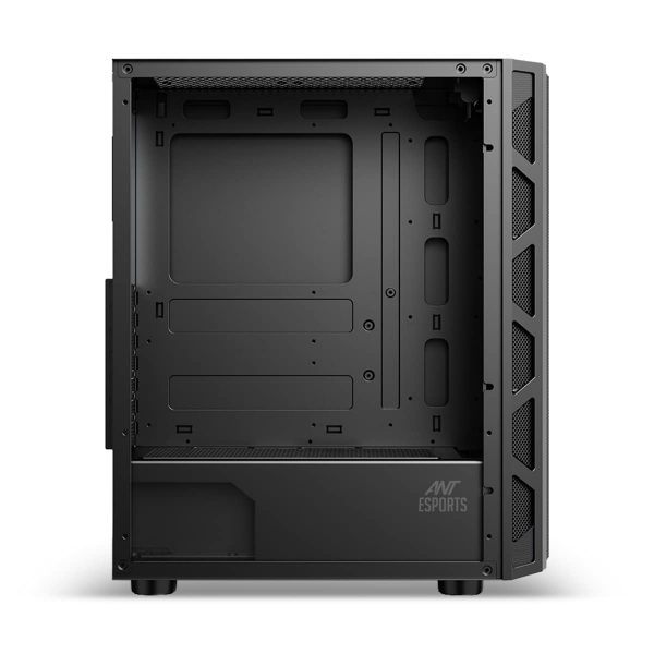 Ant Esports 510 AIR Mid Tower Gaming Cabinet Computer Case Supports E-ATX, ATX, Micro-ATX, Mini-ITX Motherboard Sliding Tempered Glass Side Panel, 3x120 mm ARGB Front 1x120 mm ARGB Rear Fans, Black - Image 9