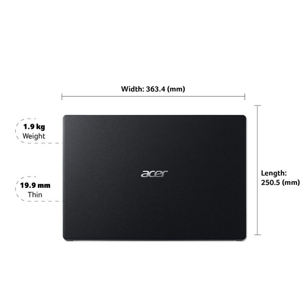 Acer Extensa 15 Thin & Light Intel Processor Pentium Silver N5030 15.6 inches Business Laptop (4GB RAM/1TB HDD/Windows 10 Home/Integrated Graphic Card/Black/1.9 Kg, EX215-31) - Image 3