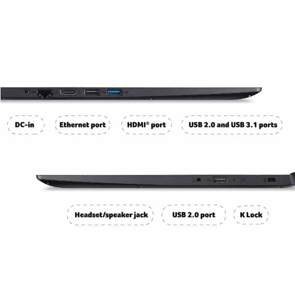 Acer Extensa 15 Thin & Light Intel Processor Pentium Silver N5030 15.6 inches Business Laptop (4GB RAM/1TB HDD/Windows 10 Home/Integrated Graphic Card/Black/1.9 Kg, EX215-31) - Image 6
