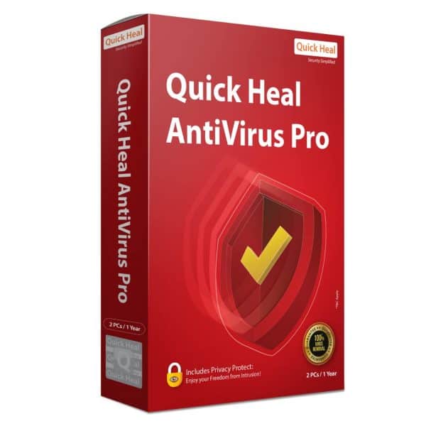 Quick Heal Antivirus Pro Latest Version - 2 PCs, 1 Year (DVD)