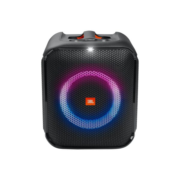 JBL PartyBox Encore Essential Bluetooth Party Speaker with Dynamic Music Synced Strobe Lightshow,Powerbank,JBL Pro Sound,IPX4 Splashproof,JBL PartyBox App,USB and Mic Input(100 Watt RMS, Black)