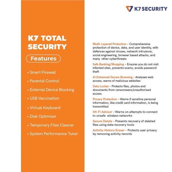 K7 | Total Security | 1 User | 1 Year - Image 2