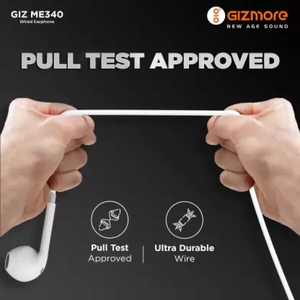 Gizmore GIZ ME340 Wired Headset  (White, In the Ear) - Image 6