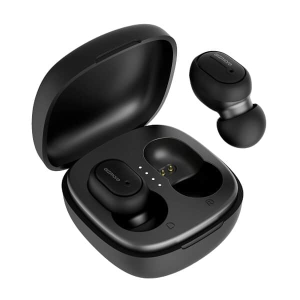 Gizmore Gizbud 805 TWS Earbuds with 5.0 Bluetooth, Up to 10Hrs Playtime, Fast Charging Type-C, IPX4 Water Resistant, HD Clear Sound, Voice Assistance and Passive Noise Cancellation (Black)