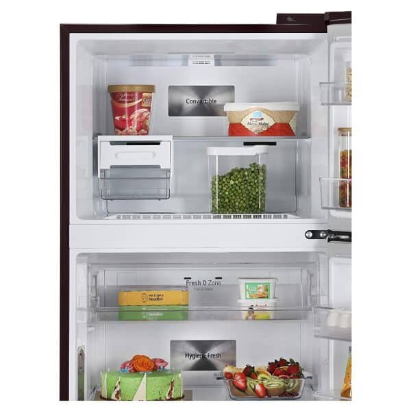 LG 423 L 3 Star Frost-Free Smart Inverter Wi-Fi Double Door Refrigerator (GL-T422VRSX, Russet Sheen, Convertible & Door Cooling+) - Image 4