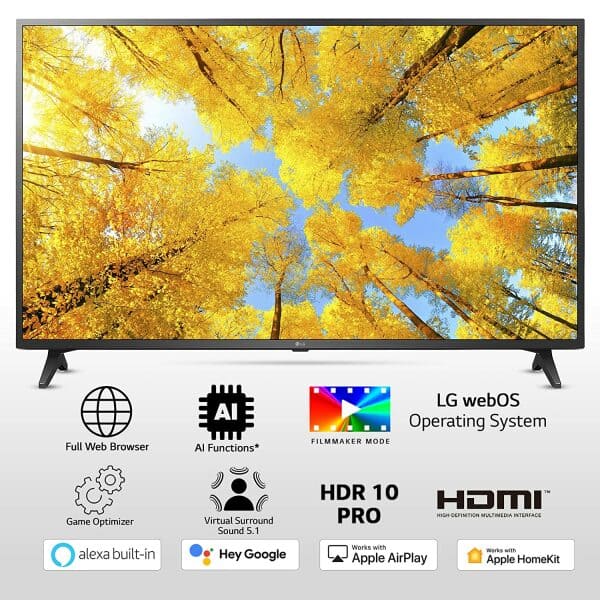 LG 139 cm (55 inches) 4K Ultra HD Smart LED TV 55UQ7500PSF (Ceramic Black) - Image 2
