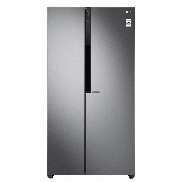 LG 688 Liters Side By Side Inverter Refrigerator (GCB257KQDV, Dazzle Steel)