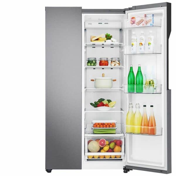 LG 688 Liters Side By Side Inverter Refrigerator (GCB257KQDV, Dazzle Steel) - Image 3
