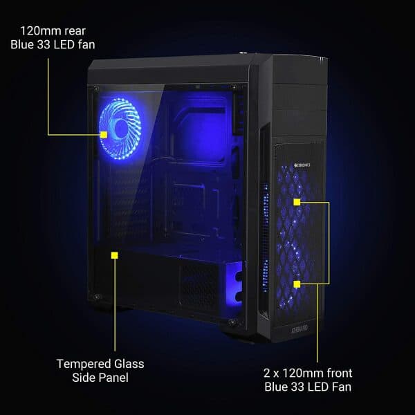 Zebronics Zeb-Athena PRO Gaming Chassis (BLUE) - Image 5