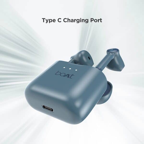 boAt Airdopes 138 Twin Wireless Earbuds with IWP Technology, Bluetooth V5.0, Immersive Audio, Up to 15H Total Playback, Instant Voice Assistant and Type-C Charging, Steel Blue - Image 4