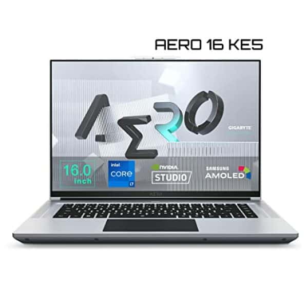 GIGABYTE AERO 16 KE5, 16.0 UHD+ OLED , Intel Core i7-12700H 12th Gen, RTX 3060 6GB Graphics, Creator Laptop (16GB DDR5 Memory / Gen4 1TB SSD/ Windows 11 Pro /Office 365/Silver)