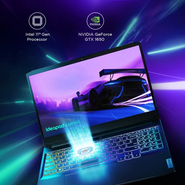 Lenovo IdeaPad Gaming 3 Intel Core i5-11300H 15.6" (39.62cm) FHD IPS 120Hz Gaming Laptop (8GB/512GB SSD/Win 11/NVIDIA GTX 1650 4GB/Alexa/3 Month Game Pass/Shadow Black/2.2Kg), 82K1017WIN - Image 5