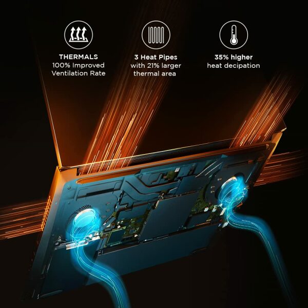 Lenovo IdeaPad Gaming 3 Intel Core i5-11300H 15.6" (39.62cm) FHD IPS 120Hz Gaming Laptop (8GB/512GB SSD/Win 11/NVIDIA GTX 1650 4GB/Alexa/3 Month Game Pass/Shadow Black/2.2Kg), 82K1017WIN - Image 8