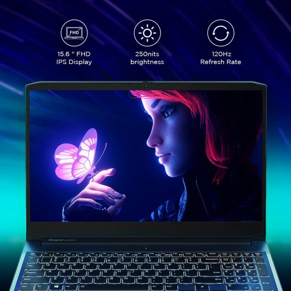Lenovo IdeaPad Gaming 3 AMD Ryzen 5 5600H 15.6" (39.62cm) FHD IPS 120Hz Gaming Laptop (8GB/512GB SSD/Win 11/NVIDIA GTX 1650 4GB/Alexa/3 Month Game Pass/Shadow Black/2.25Kg), 82K201YAIN - Image 16