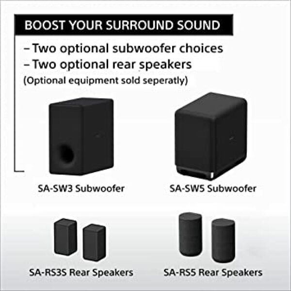 Sony HT-A3000 A Series Premium Soundbar 3.1ch 360 Spatial Sound Mapping Home theatre system with Dolby Atmos and wireless Subwoofer SA-SW3 (Bluetooth,360 Reality Audio ,HDMI eArc & Optical) - Image 4