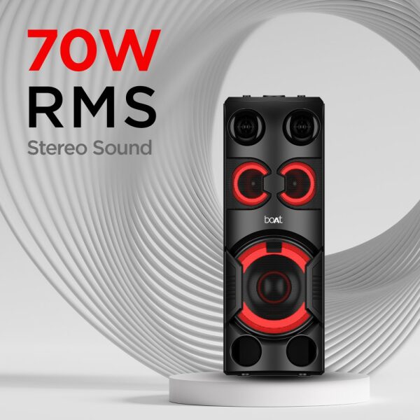 boAt Party Pal 208 Wireless Party Speaker with 70W RMS Stereo Sound, Bluetooth 5.0 (Midnight Black) - Image 3