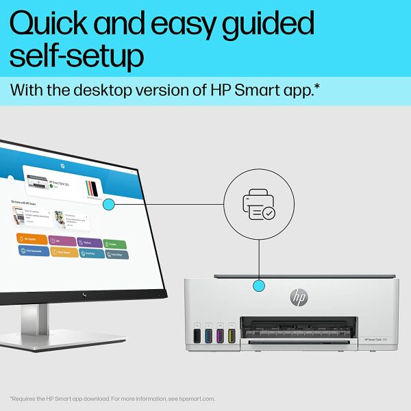 HP Smart Tank 520 All-in-one Colour Printer with 1 Extra Black Ink Bottle(Upto 12000 Black and 6000 Colour Prints Included) and 1 Year Extended Warranty. -Print, Scan &Copy for Office/Home - Image 8