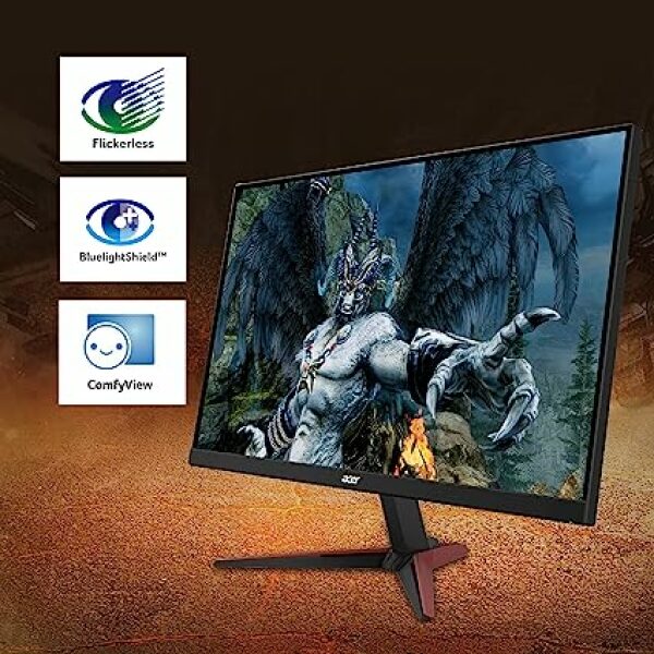 Acer Nitro VG240YB 23.8 Inch (60.45 Cm) 1920 X 1080 Pixels Full Hd IPS LCD Monitor with LED Backlight I AMD Radeon Freesync Technology I 1Ms VRB I 75Hz Refresh I 2 X Hdmi and 1 X Vga Ports (Black) - Image 4