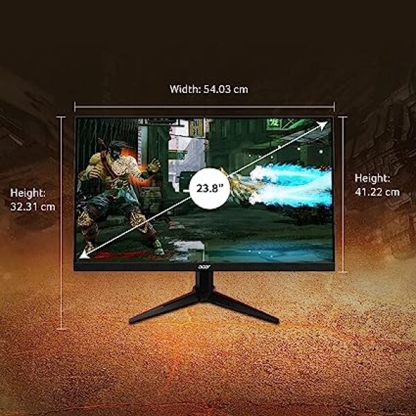 Acer Nitro VG240YB 23.8 Inch (60.45 Cm) 1920 X 1080 Pixels Full Hd IPS LCD Monitor with LED Backlight I AMD Radeon Freesync Technology I 1Ms VRB I 75Hz Refresh I 2 X Hdmi and 1 X Vga Ports (Black) - Image 6