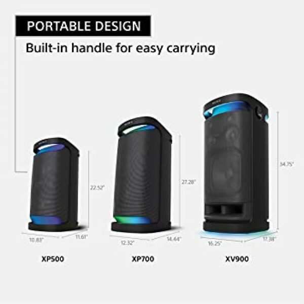 Sony SRS-XV900 X-Series Wireless Portable-Bluetooth Party-Speaker with 25 Hour-Battery, Built in Handle and Wheels (Omni Directional Sound and Light, USB, Bluetooth Connectivity) - Image 6